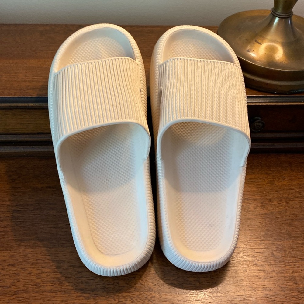 Tan slippers